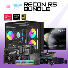 PC RECON R5/ AMD RYZEN 5 7600X / RADEON RX 9060XT 16G / 32GB RAM DDR5 / 1TB SSD NVME / ENFRIAMIENTO LIQ 240MM / FUENTE 650W 80+ BRONZE/ B650M/ MONITOR 23.8" FHD 165HZ 1MS/ KIT TECLADO Y MOUSE / PROMOCION