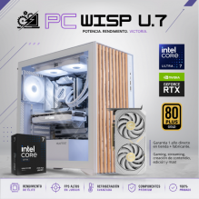 PC WISP U7 / INTEL CORE ULTRA 7 270K / RTX 5060 TI / 48GB RAM DDR5 / 1TB SSD NVME / ENFRIAMIENTO LIQ 360MM / 850W 80+ GOLD / B860 WIFI Y BLUETOOTH / W11 PRO / PROMOCION