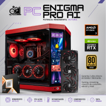 AMD PC ENIGMA PRO AI / AMD RYZEN 7 9850X3D / RTX 5090 / 32GB RAM DDR5 / 2TB SSD NVME 990 PRO / ENFRIAMIENTO 240MM LCD CORSAIR / FUENTE 1000W 80+ GOLD / HYTE Y70 TOUCH / W11 PRO / PROMOCION