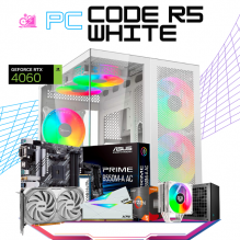 PC CODE R5 WHITE / AMD RYZEN 5 5600X / RTX 4060 / 16GB RAM / 1TB SSD M.2 NVME / DISIPADOR DE TORRE / FUENTE 600W 80+ BRONZE / PROMOCION