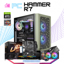 PC HAMMER R7 / AMD RYZEN 7 5700X / RTX 3070 TI / 32GB RAM / 1TB SSD M.2 NVME / FUENTE 750W 80+ GOLD / ENFRIAMIENTO LIQUIDO 240MM / PROMOCION