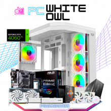 PC WHITE OWL / AMD RYZEN 7 5800X / RTX 4060 TI / 32GB RAM / 1TB SSD M.2 NVME / ENFRIAMIENTO LIQUIDO 240MM / FUENTE 750W 80+ BRONZE / PROMOCION