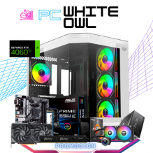 PC WHITE OWL / AMD RYZEN 7 5800X / RTX 4060 TI / 32GB RAM / 1TB SSD M.2 NVME / ENFRIAMIENTO LIQUIDO 240MM / FUENTE 750W 80+ BRONZE / PROMOCION